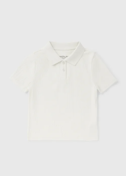 Girls Cream Polo T-Shirt (7-15yrs) - 7 Yrs Image 1