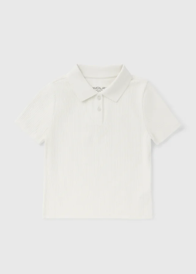 Girls Cream Polo T-Shirt (7-15yrs)