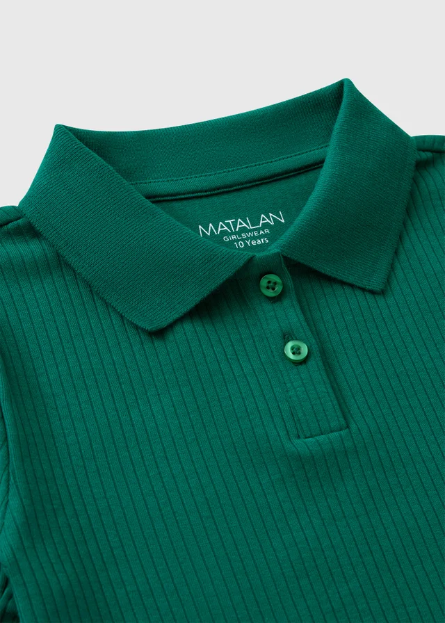Girls Green Short Sleeve Polo T-Shirt (7-15yrs)