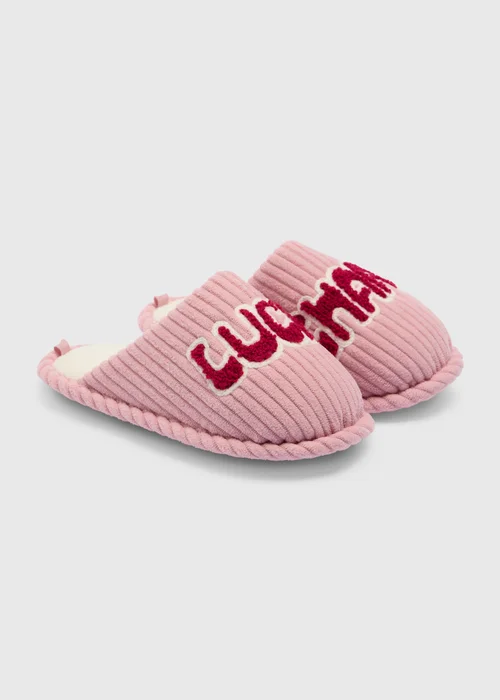 Girls Pink Lucky Charm Mule Slippers - 10-11 Infants Image 1