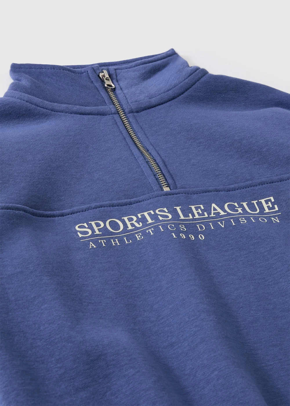 Girls Blue Co Ord Quarter Zip Sweatshirt (7-15yrs) - 7 Yrs Image 2