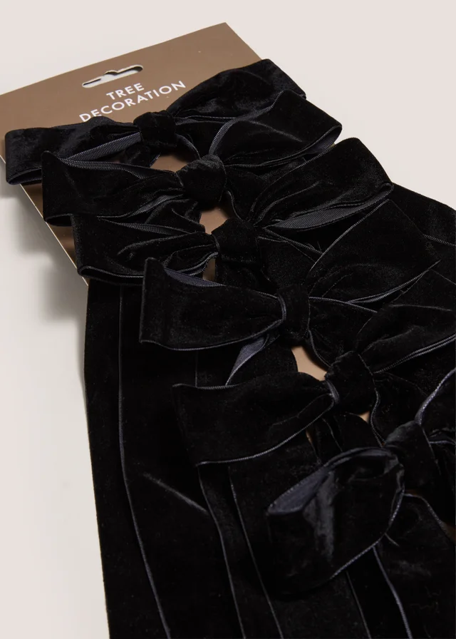 Black 6 pack Decorative Bows