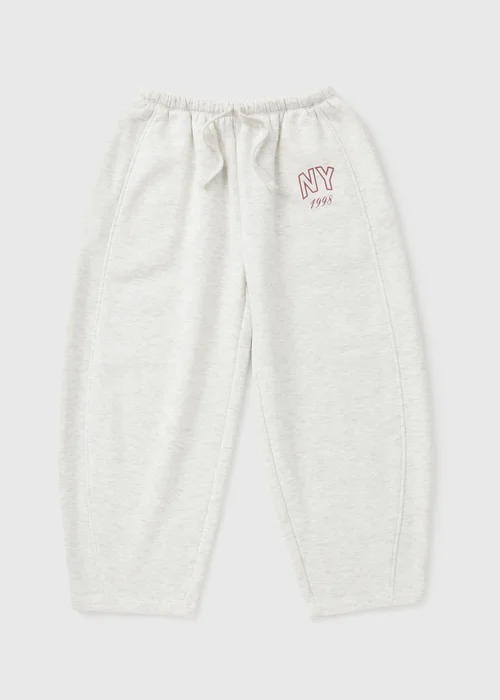 Girls Grey New York Co Ord Jogging Bottoms (7-15 Yrs) - 7 Yrs Image 1