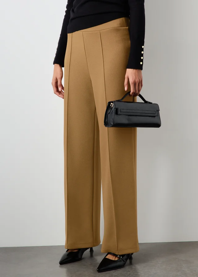 Camel Ponte Wide Leg Trousers