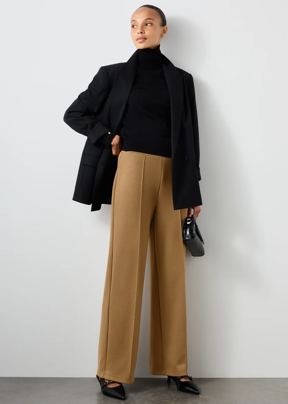 Camel Ponte Wide Leg Trousers - 8/L29 Image 4