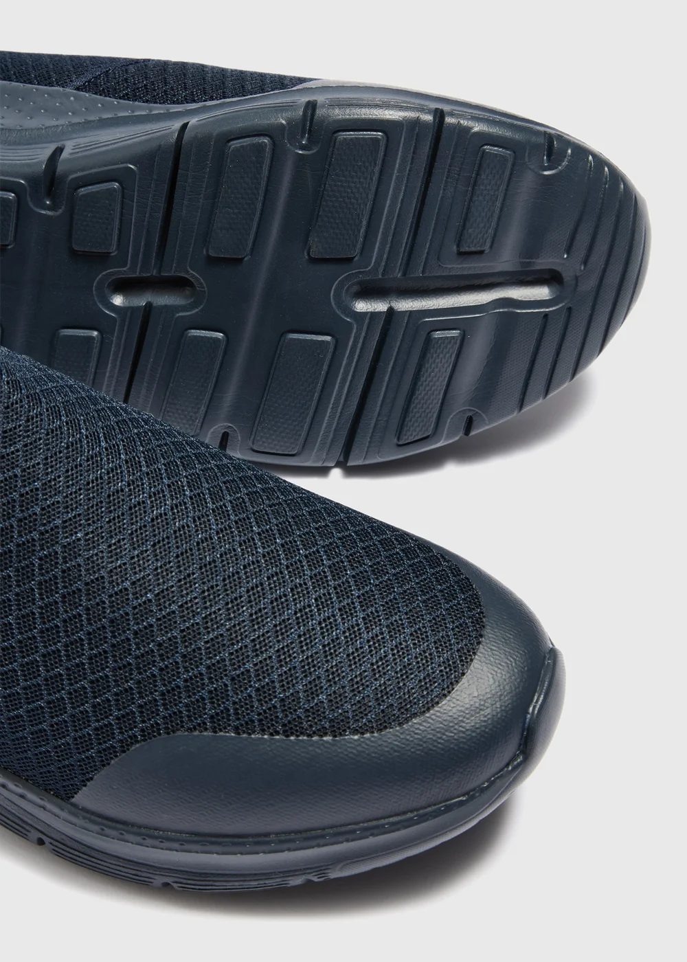 Navy Mesh Slip On Shoes - 6 Image 2