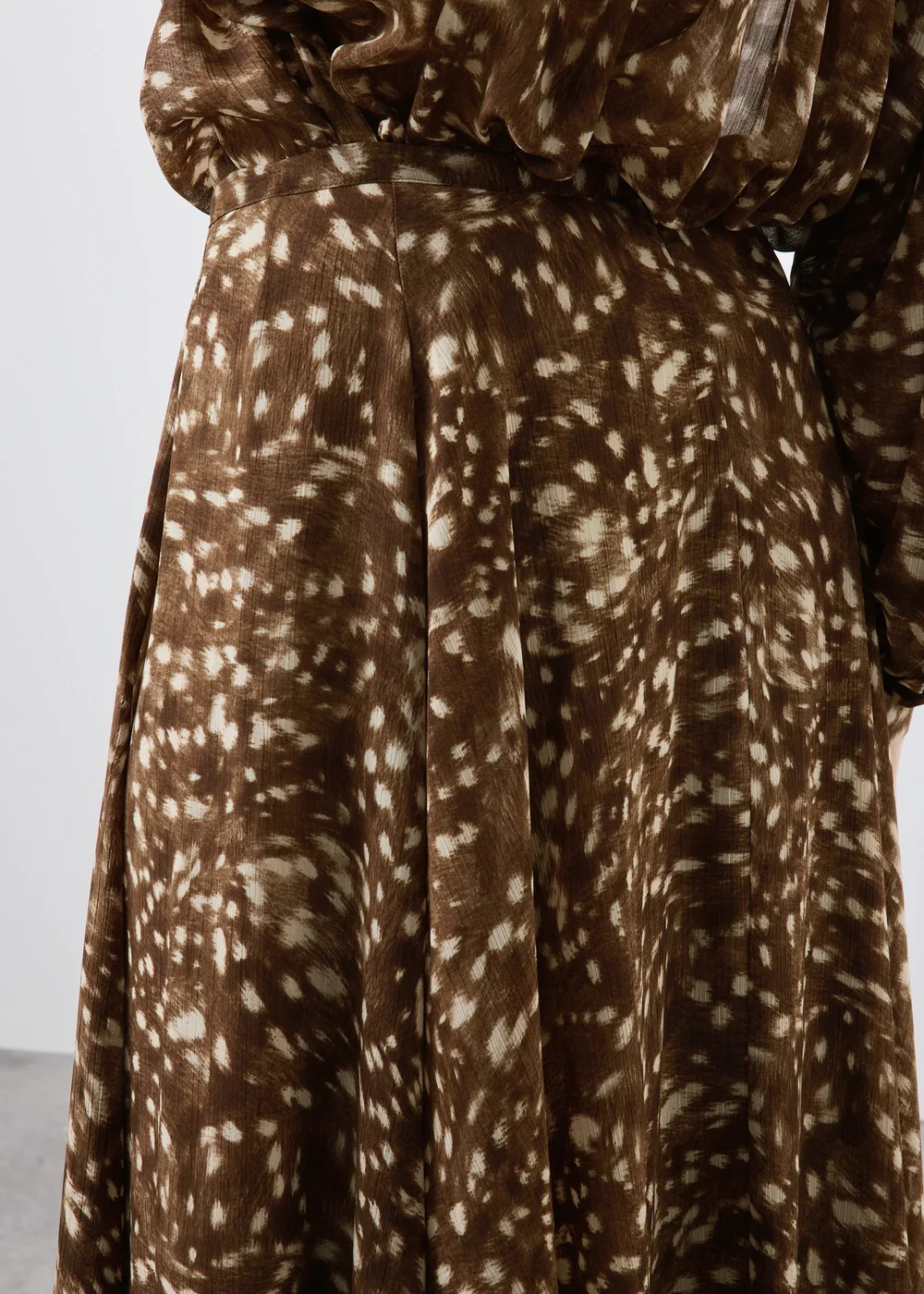 Brown Animal Print Co Ord Skirt - 8 Image 1