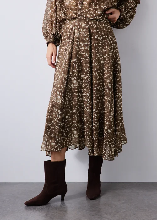 Brown Animal Print Co Ord Skirt - 8 Image 2