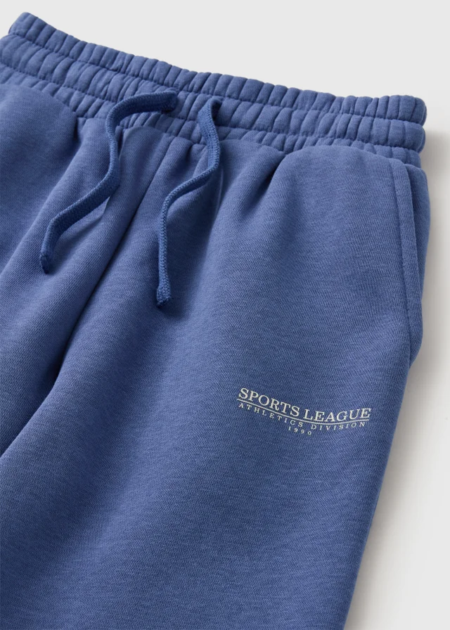 Girls Blue Wide Leg Co Ord Jogging Bottoms (7-15yrs)