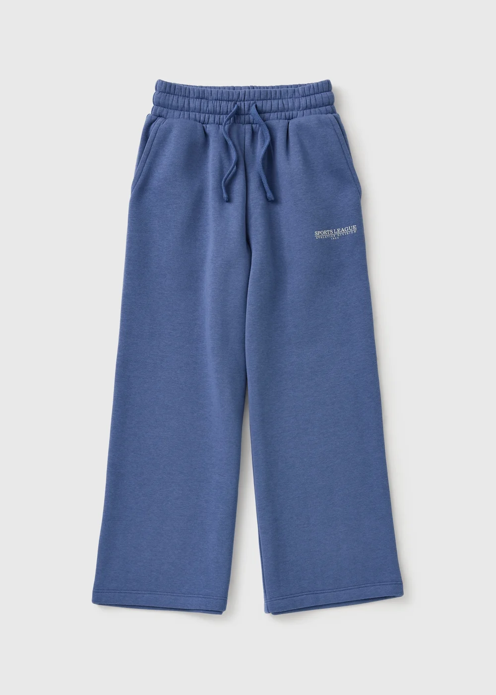 Girls Blue Wide Leg Co Ord Jogging Bottoms (7-15yrs) - 7 Yrs Image 1