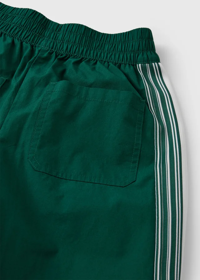 Girls Green Side Stripe Track Pants (7-15 Yrs)