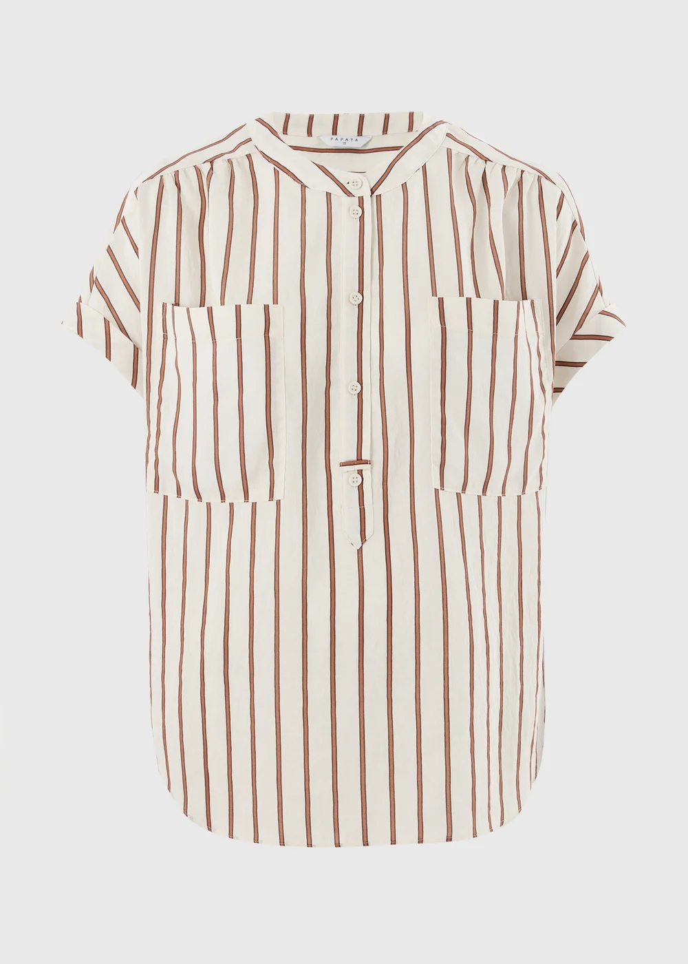 Cream Stripe Utility Blouse - 8 Image 4