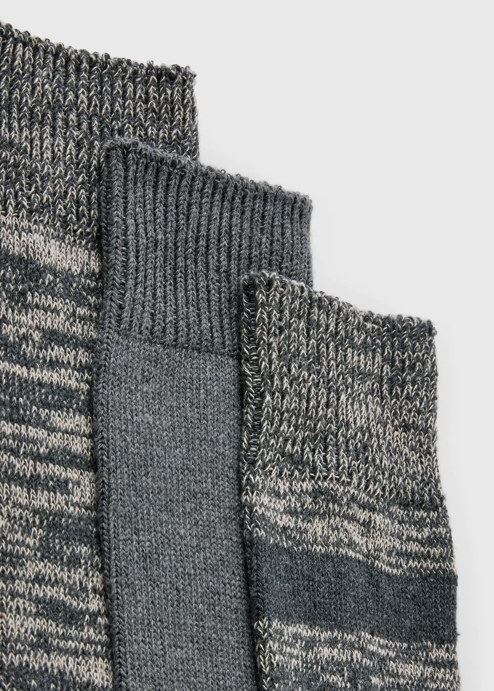 3 Pack Grey Space Boot Socks - 6-8.5 Image 2