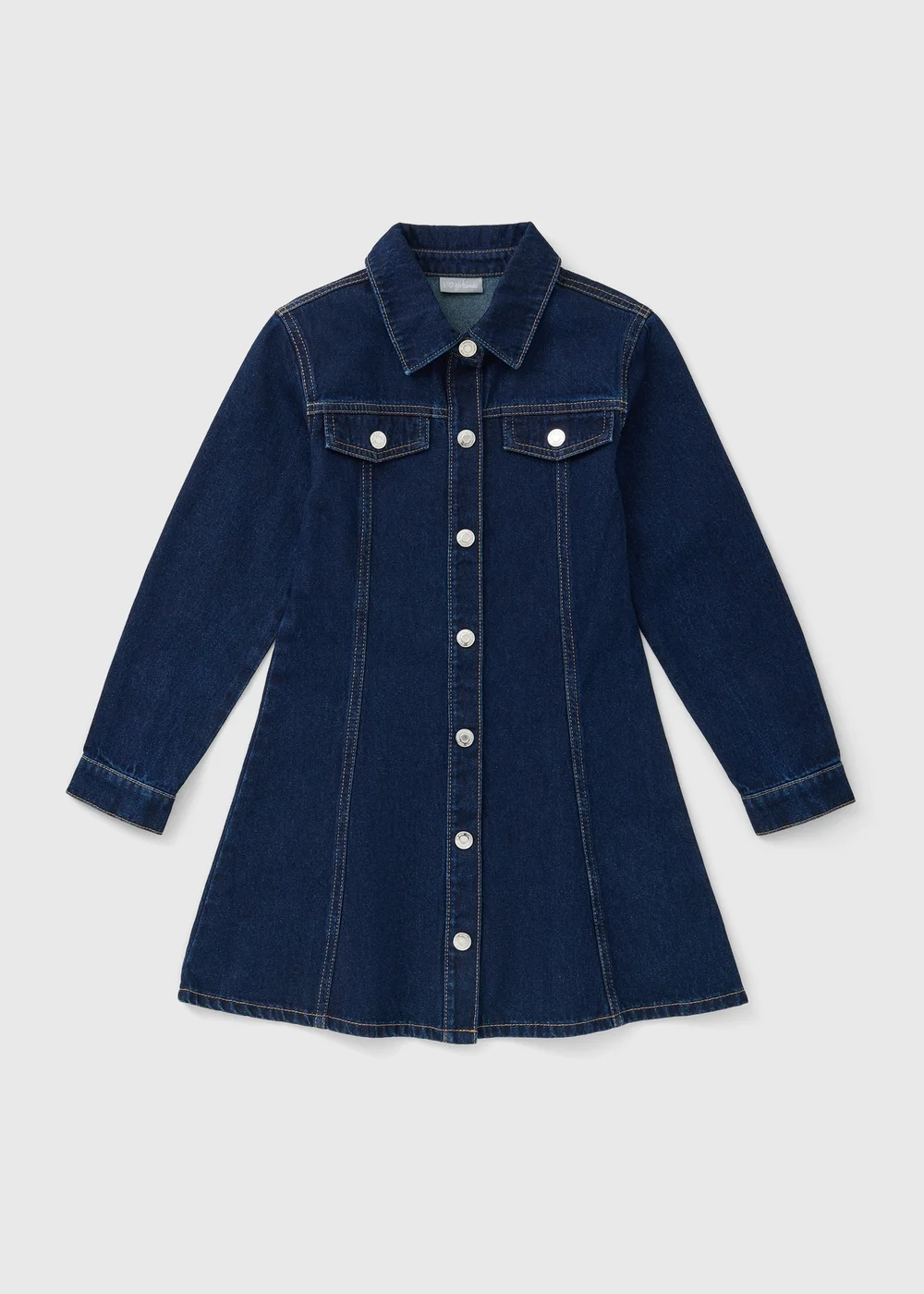Girls Blue Denim Dress (7-15yrs) - 9 Yrs Image 1