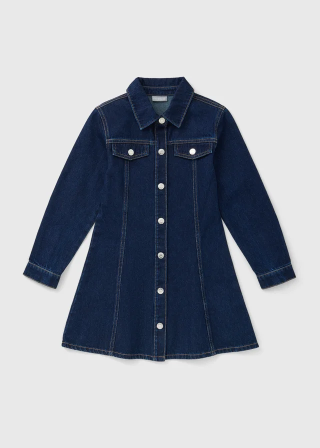 Girls Blue Denim Dress (7-15yrs)