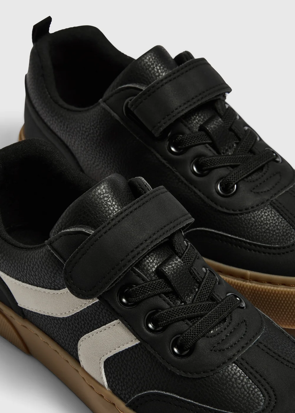 Black Contrast Stripe Trainers - 12 Infants Image 2