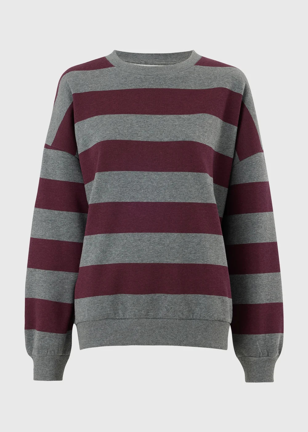 Burgundy Striped Sweatshirt - XS Image 1