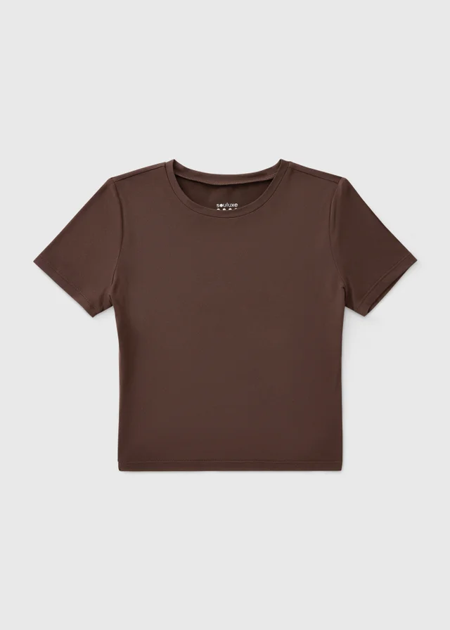 Souluxe Girls Brown Soft Touch T-Shirt (7-15yrs)