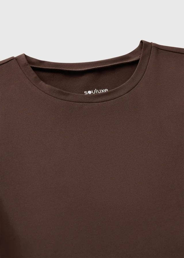 Souluxe Girls Brown Soft Touch T-Shirt (7-15yrs)