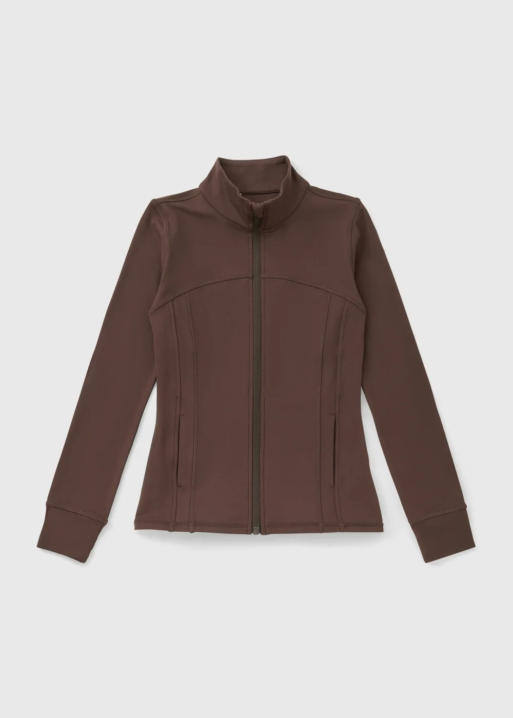 Souluxe Girls Brown Zip Sports Jacket (7-15yrs) - 7 Yrs Image 1