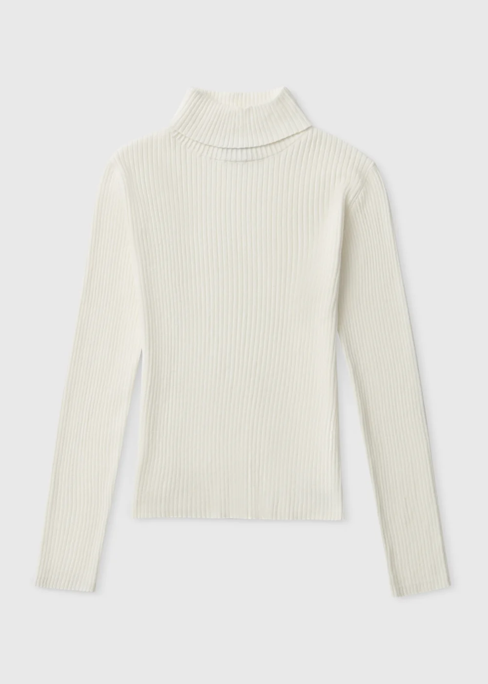 Girls Cream Roll Neck Knit Jumper (7-15yrs) - 7 Yrs Image 1