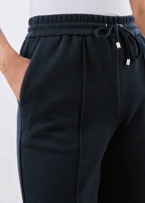 Navy Ponte Pique Tapered Co Ord Trousers - 10/L29 Image 3