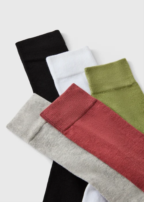 5 Pack Multicolour Socks - Size 12-14 Image 2