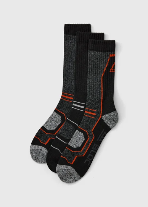 3 Pack Black Storm Socks - Sizes 6-11 Image 1