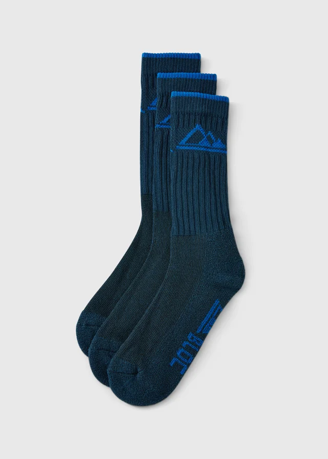 3 Pack Blue Socks