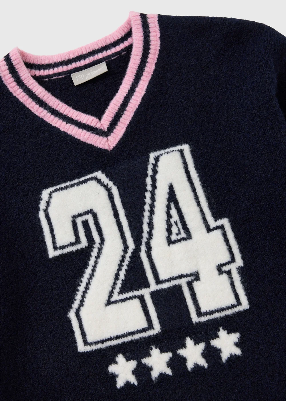 Girls Navy Blue Knitted Jumper (7-15yrs) - 7 Yrs Image 2