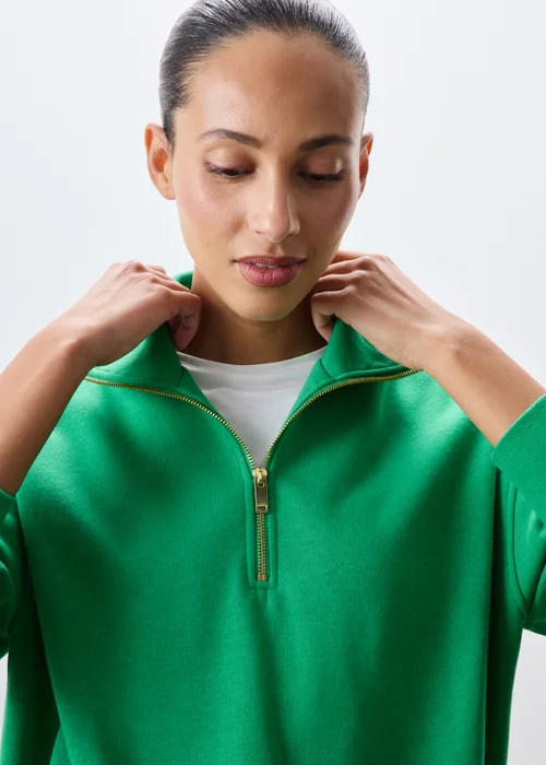 Green Half Zip Jumper - XS Image 2