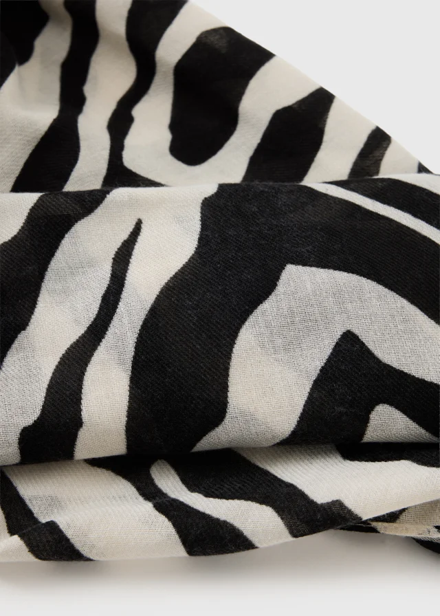 Zebra Print Lightweight Scarf