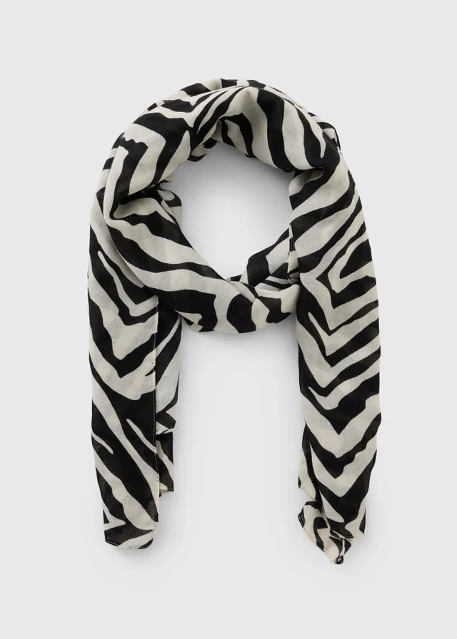 Zebra Print Lightweight Scarf