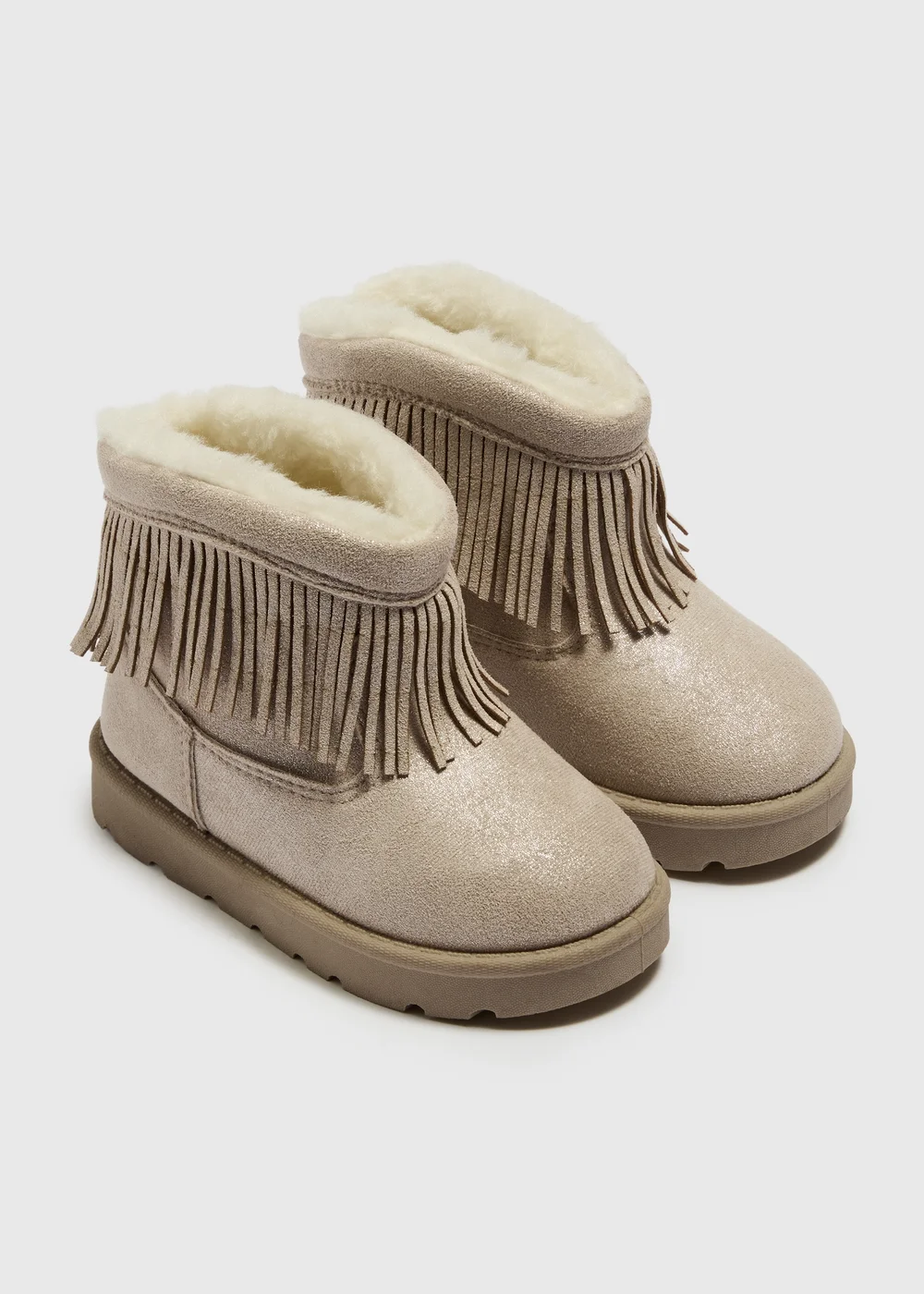 Girls Stone Fringe Snug Boots (Younger 4-12) - 4 Infants Image 1