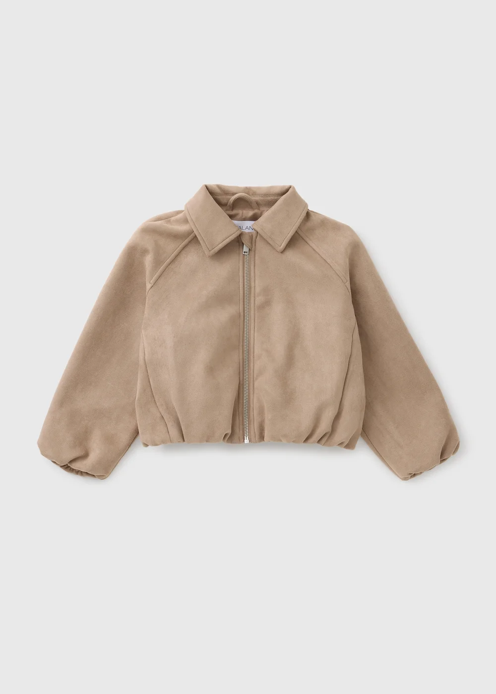 Girls Brown Faux Suede Bomber Jacket (7-15yrs) - 7 Yrs Image 1
