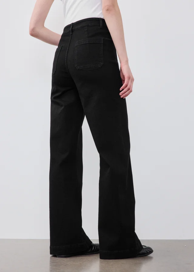 Black Pocket Front Jeans