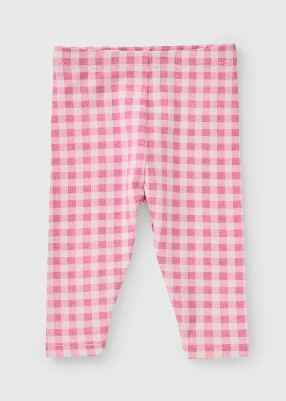 Baby Pink Gingham Leggings (0-23mths) - Up to 1 Month Image 1