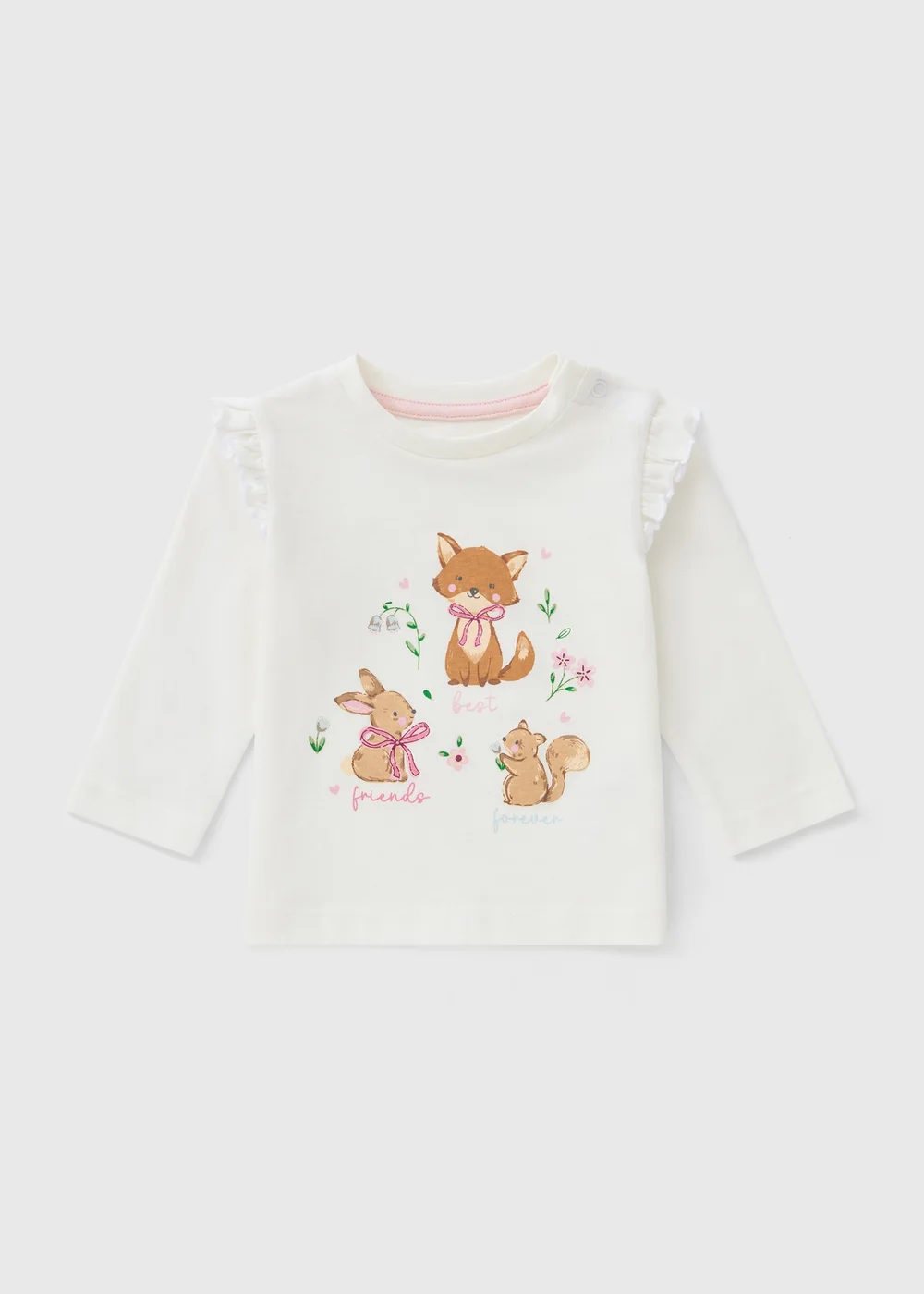 Baby Cream Animal BFF T-Shirt (0-23mths) - Up to 1 Month Image 1