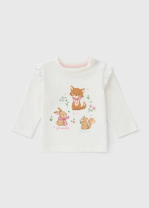 Baby Cream Animal BFF T-Shirt (0-23mths) - Up to 1 Month Image 1