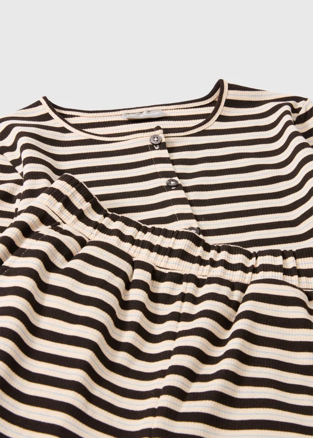 Girls Cream Stripe Knitted Top & Trouser Set (7-15yrs)