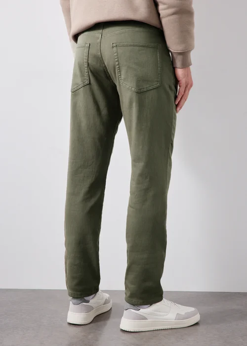 Khaki Straight Leg Trousers - 30 R Image 2