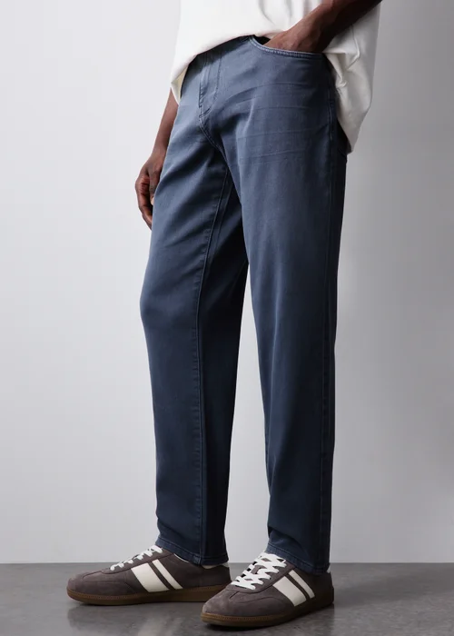 Blue 5 Pocket Trousers - 30 Waist Regular Image 3