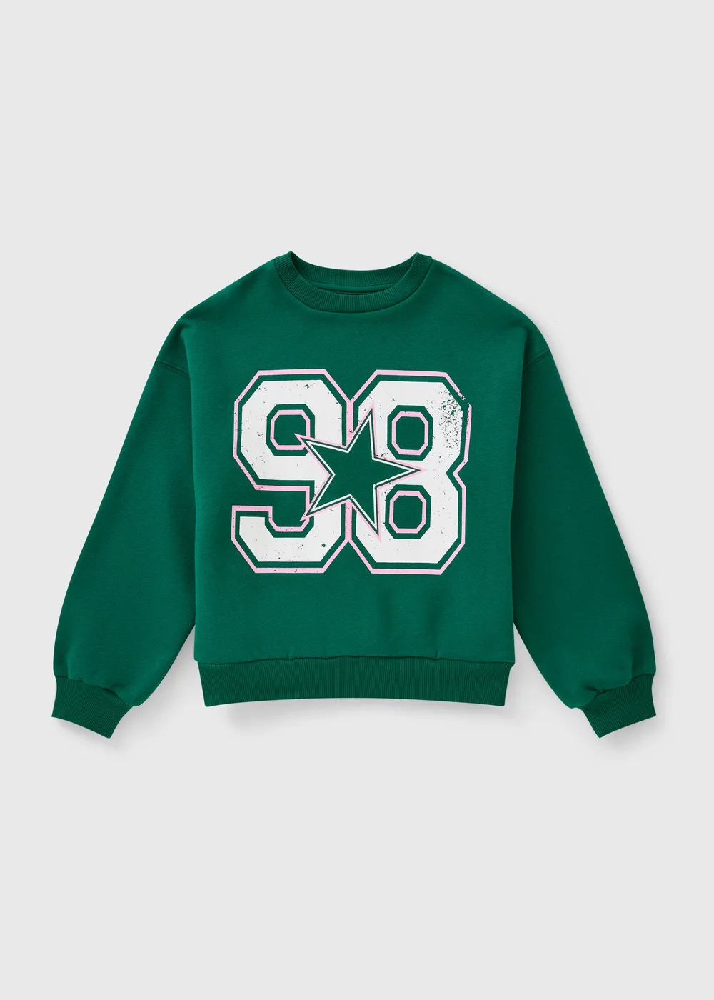 Girls Green Star Sweatshirt (7-15yrs) - 14 Yrs Image 1