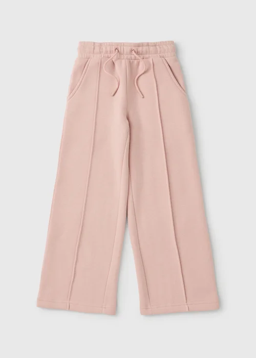 Girls Pink Wide Leg Joggers (7-15yrs) - 7 Yrs Image 1