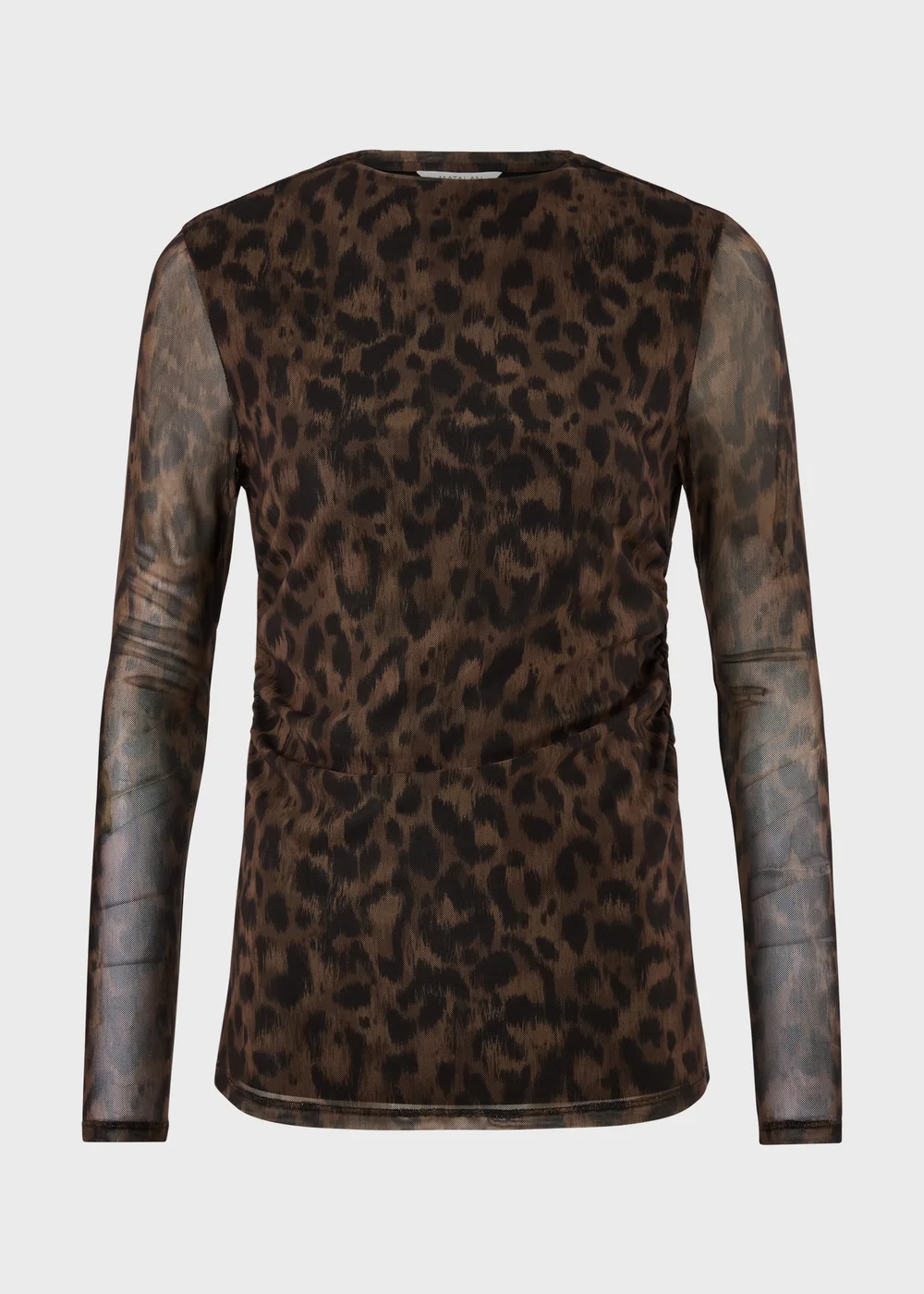 Brown Animal Print Mesh Top - 8 Image 4