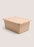 Taupe 12L Storage Box with Lid Image 1