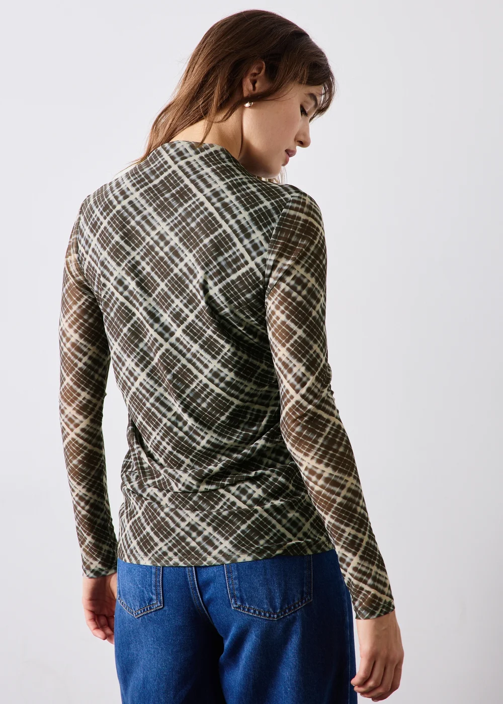 Black Check Co Ord Mesh Top - 8 Image 2