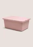 Pink 12L Storage Box with Lid Image 1