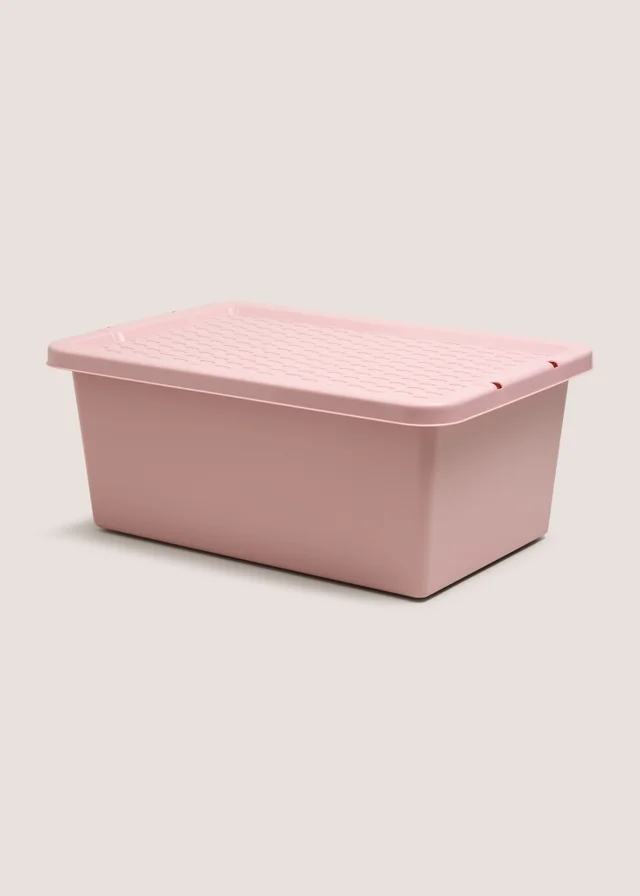 Pink 12L Storage Box with Lid