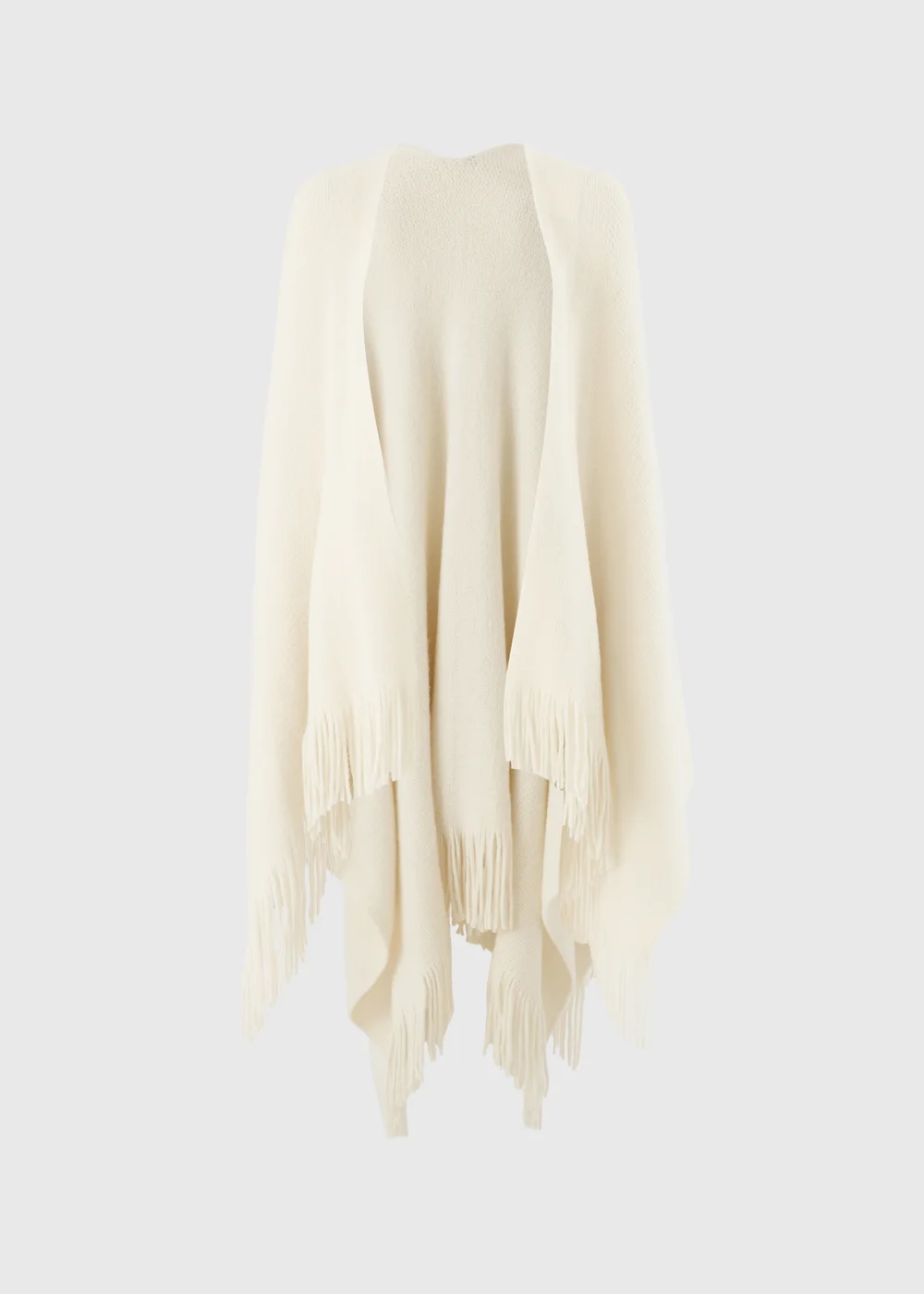 Cream Basic Shawl - One Size Image 1